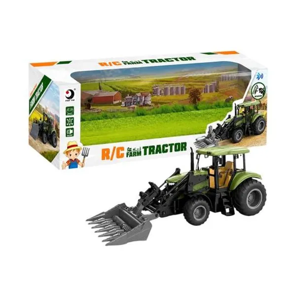 Tractor a radio control carga usb en caja 46x15x14 cm