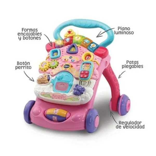 Correpasillo andandin 2 en 1 pink