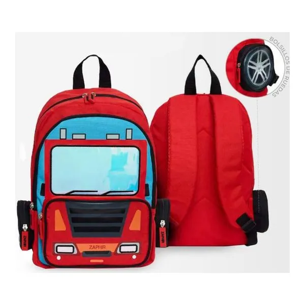 Mochila de 14" de espalda con estampa de camión