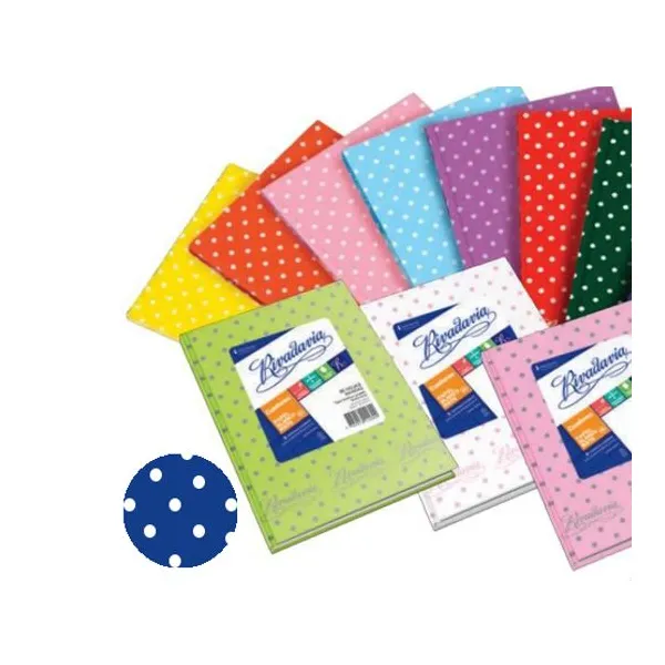 Cuaderno tapa dura Rivadavia forr.lunar x50 hs.ray.azul