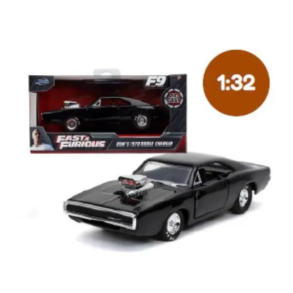 Jada - auto escala 1:32 fast & furious dom`s dodge charger 1970 negro - en caja