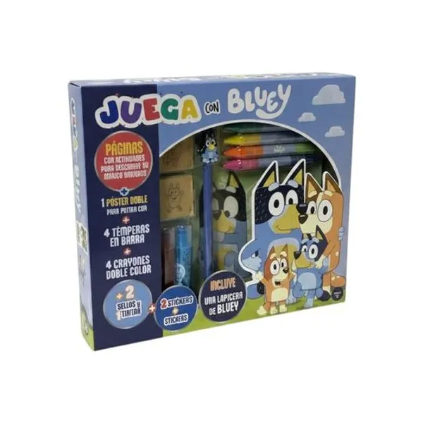 Libro juega con Bluey con accesorios 25x21x4 cm