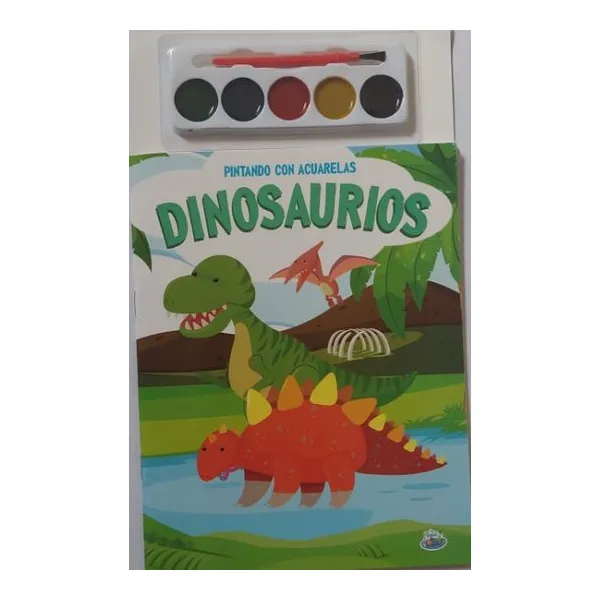 Dinosaurios. pintando con acuarelas