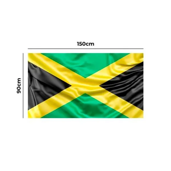 Bandera con logo jamaica emblemas 90x1.50 mts