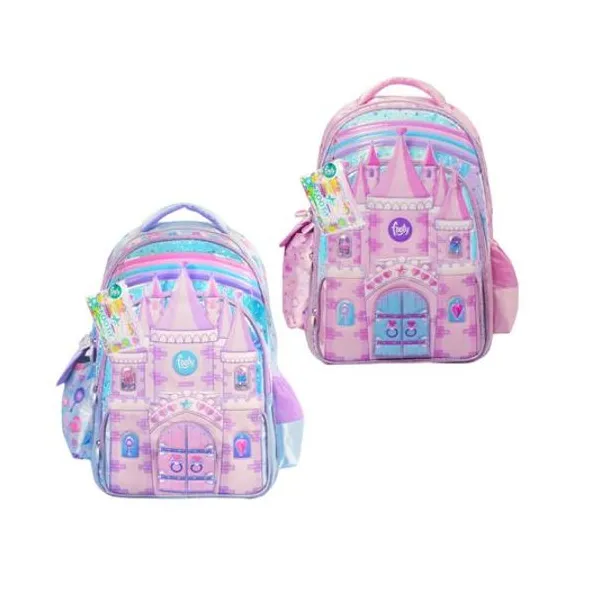 Mochila 18" espalda magic con bolígrafos x1 colores surtidos footy