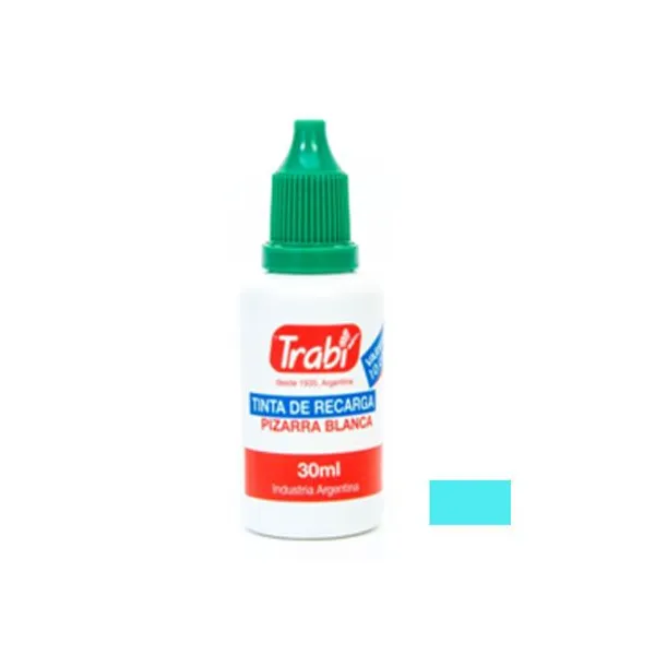 Tinta trabi para marcador pizarra 30 cc.celeste
