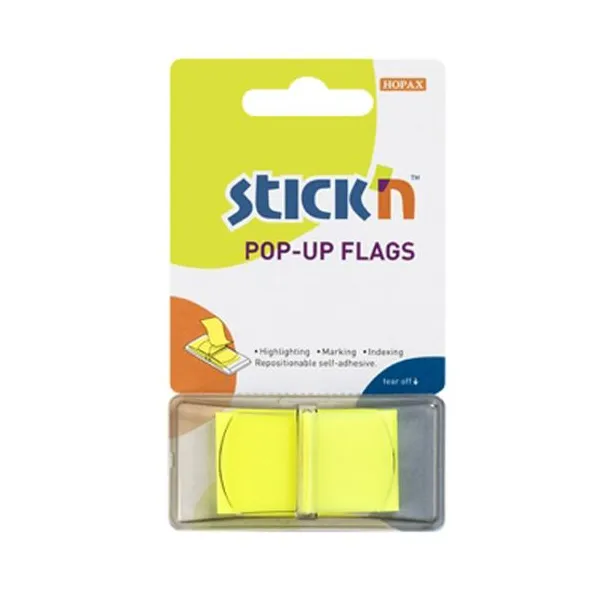 Banderitas adhesivas stick pop-up 45x25 mmx 50 hs.amarillo fluo