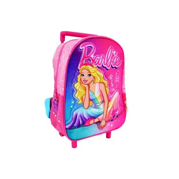 Mochila 12" con carro shine Barbie neoprene wabro
