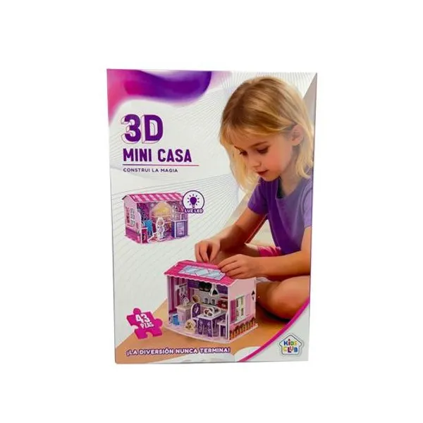 Rompecabezas 3d mini casa 43 piezas en caja 15x22x3 cm