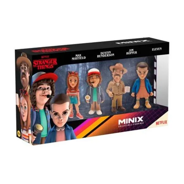 Minix - pack x4 - figuras 7 cmcaja de ventana stranger things