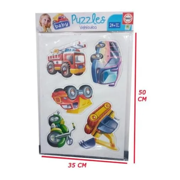 5 baby puzzles vehiculos