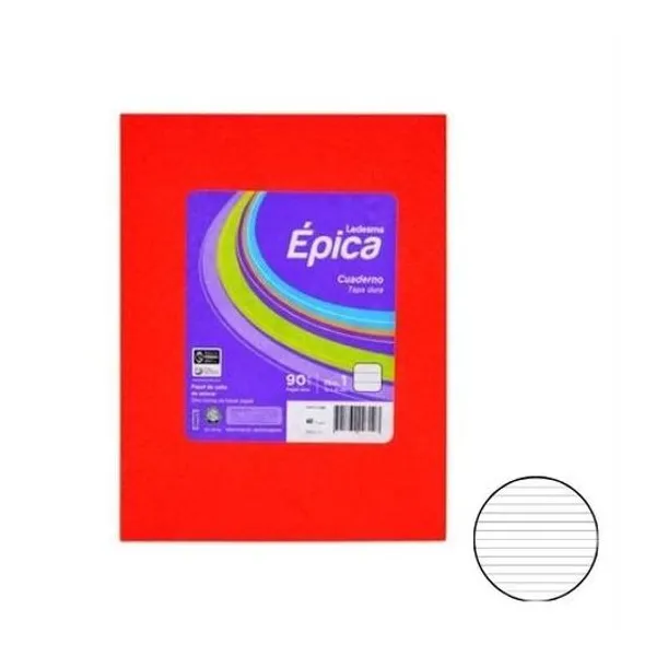 Cuaderno 16x21 rayado 48h t/d araña rojo epica