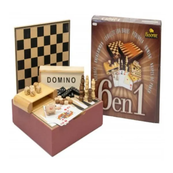 Combinado 6 en 1 en caja mdf (aje-back-per-gene-nai-dom)