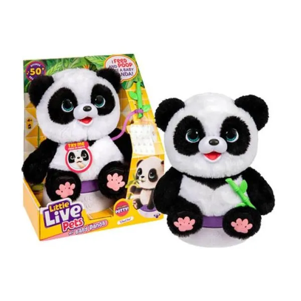 Little live pets baby panda - panda on más de 50 sonidos y reacciones, chuchu ha
