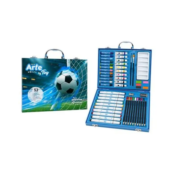 Set de Arte fútbol 53 piezas en valija 30x23x5 cm Tiny