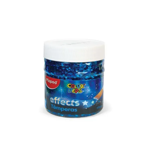 Témpera Maped effect estrellas pote x200 mlsilver/blue