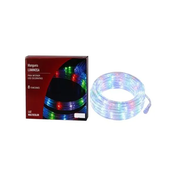 Luces led multicolor en manguera fina 5 mts