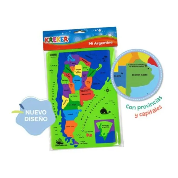 Mapa de argentina con division politica