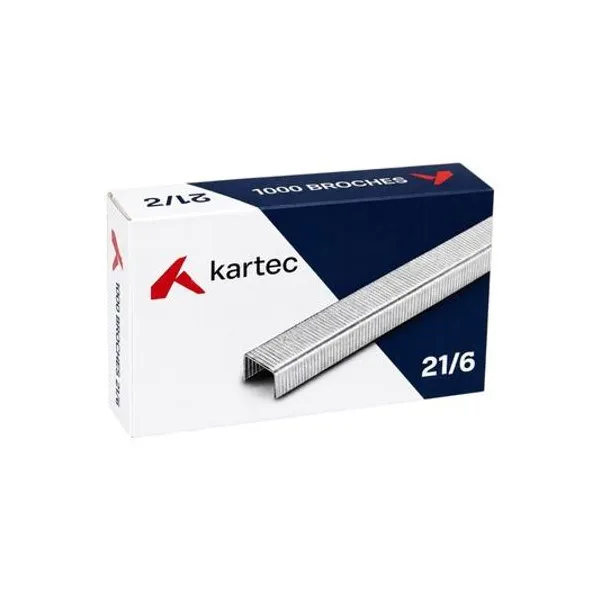 Broches 21/6 caja x1000 unidades kartec