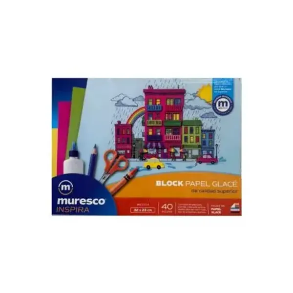 Block de dibujo Muresco inspira n.° 5 papel glace 40 hjs.
