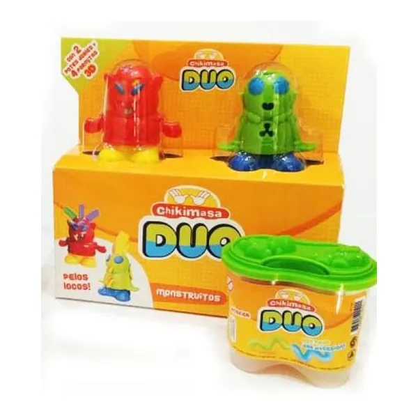 Chikimasa duo, dos monstruitos, dos potes dobles en caja.