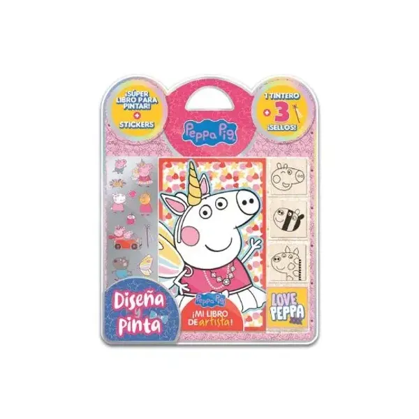 Valija blister editorial vertice sellos, diseña y pinta Peppa Pig