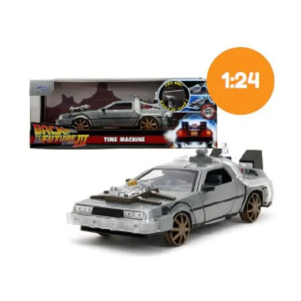 Jada - auto escala 1:24 back to the future 3 delorean (para via de tren) - en ca