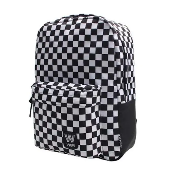Wbr mochila 16" espalda -cuadros- "negro-blanco
