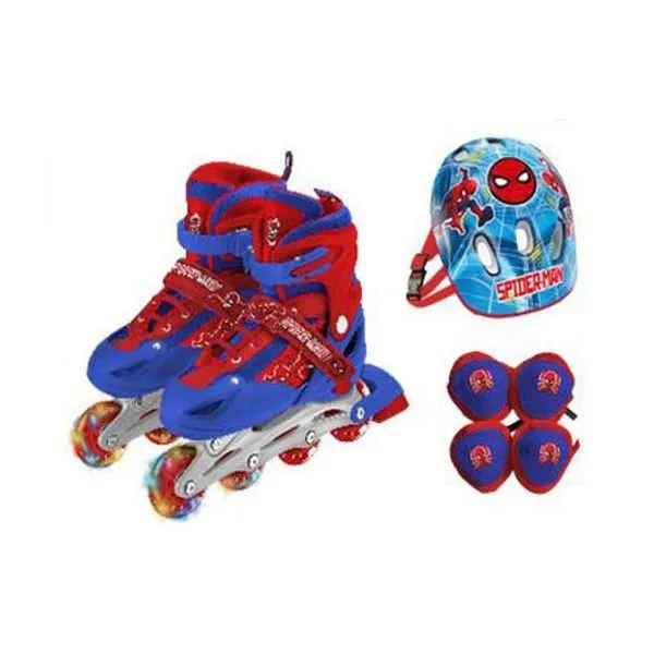 Rollers 3 en 1 ruedas intercambiables con kit de proteccion Spiderman