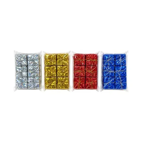 Adorno regalo 4 cm en bolsa x6 colores surtidos