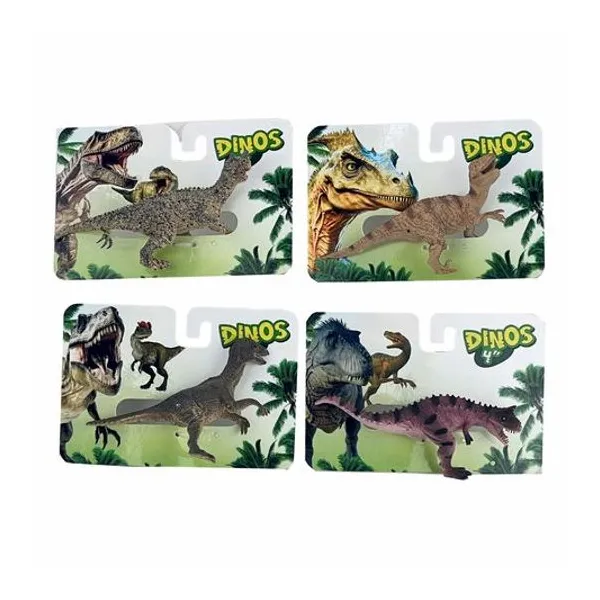 Dinosaurio de goma en blister 14x9 cm x unidad modelos surtidos