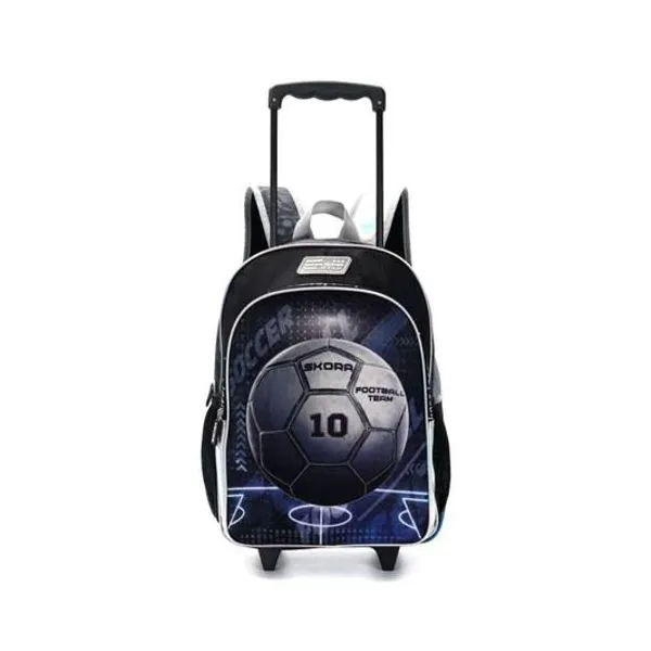 Mochila 16" con carro fútbol pelota Skora
