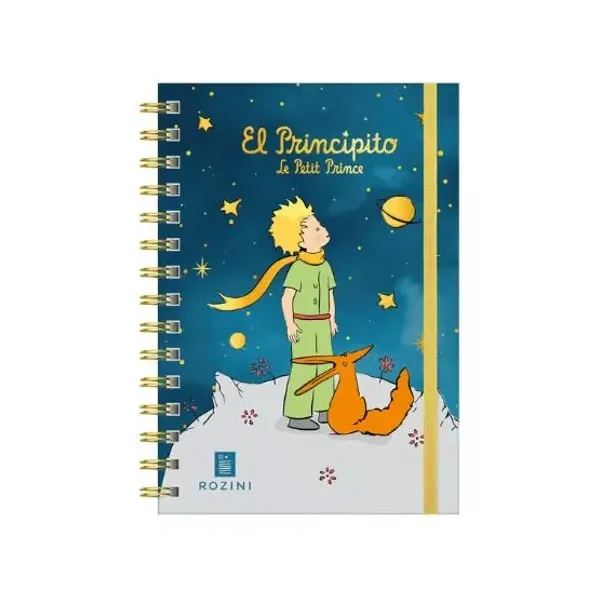 Libreta con esp.rozini el principito andanzas t/dura x50 hjs.raya