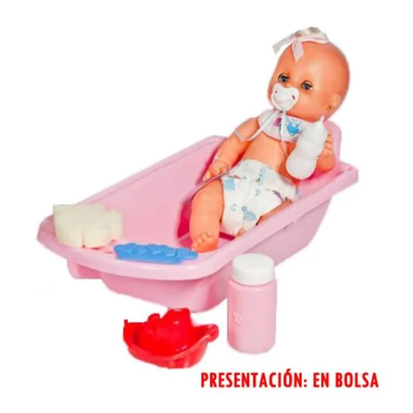 Mi bebé chico con bañera y accesorios