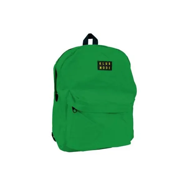Mochila 17" espalda lisa verde klub mode