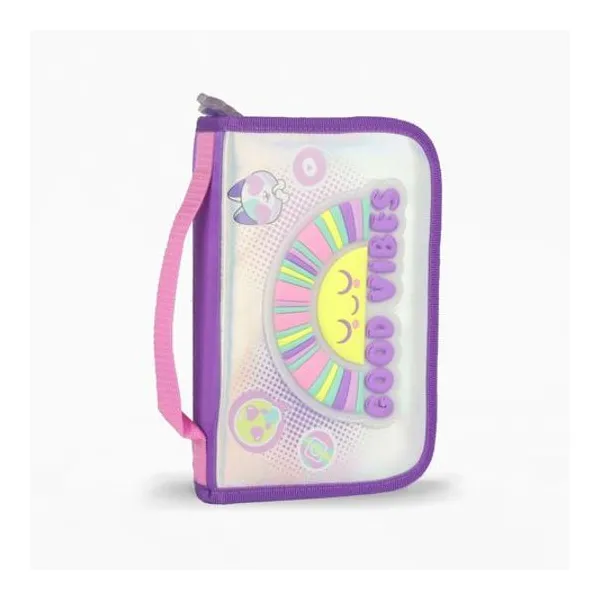 Cartuchera 1 piso desplegable sunshine 14x22 cm x unidad colores surtidos footy