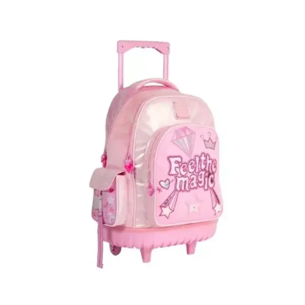 Mochila con carro 17" Mooving quitapesares feel the magic + lunchera