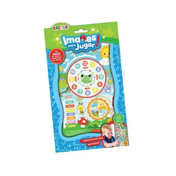 Imagenes para jugar Kreker que hora es? magnetico 24 piezas
