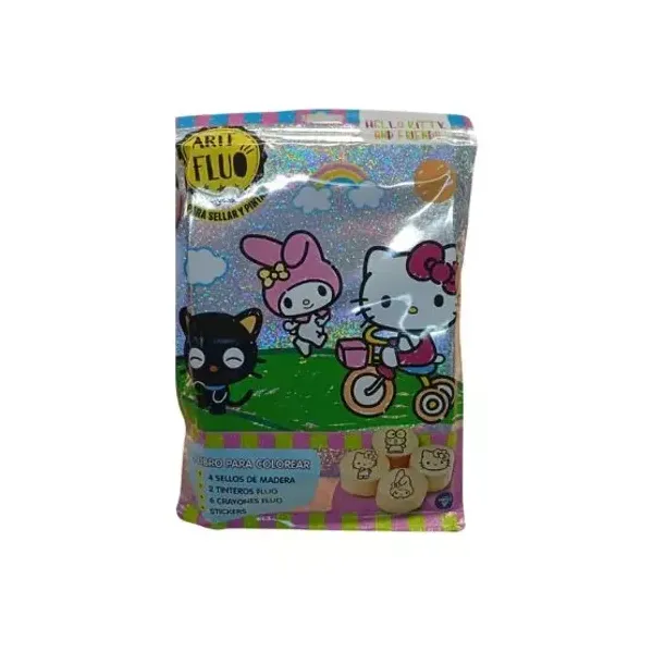 Flow pack editorial vertice Arte fluo hello kitty & friends