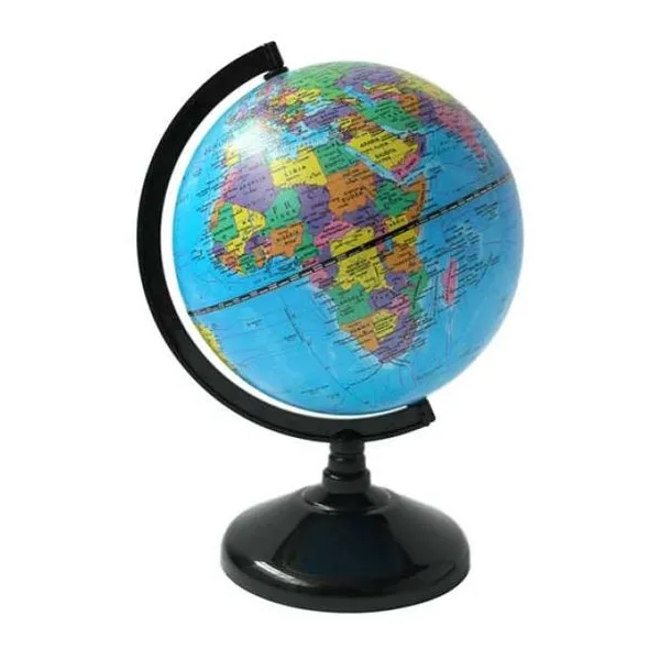 Globo terraqueo 14 cm ø base de plástico político
