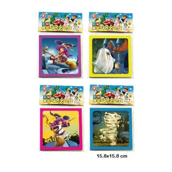 Cubi puzzles 4 piezas halloween