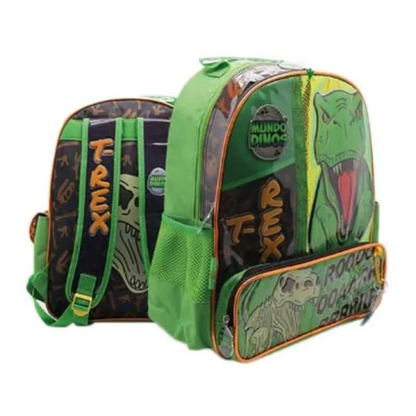 Mochila mundo dinos 16" espalda