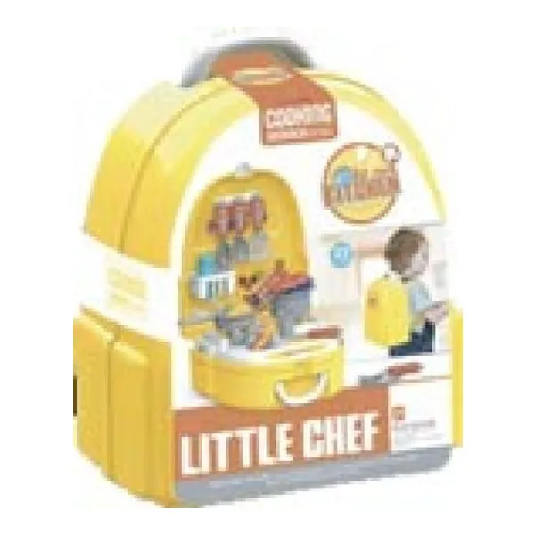 Mochila con accesorios de chef.