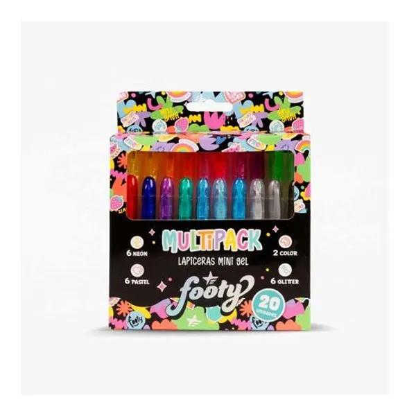 Bolígrafo mini gel caja x20 unidades footy