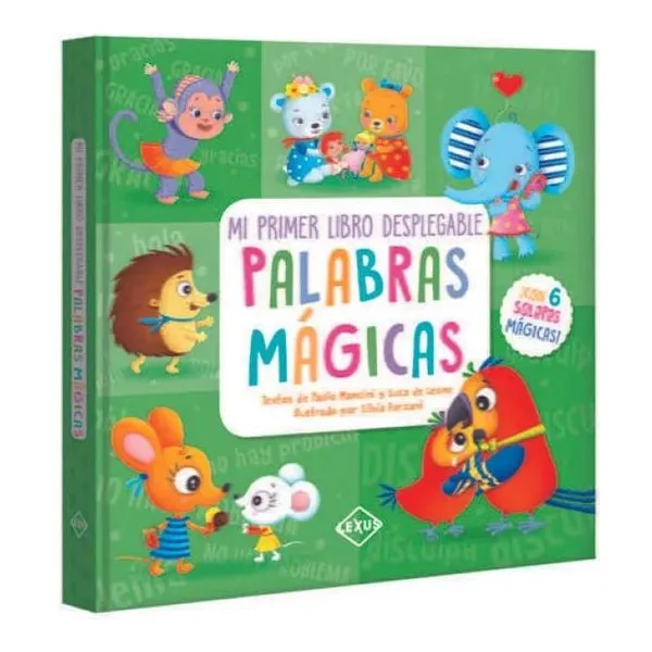 Palabras magicas, mi primer libro desplegable 19 19 cm (imprenta mayuscula)