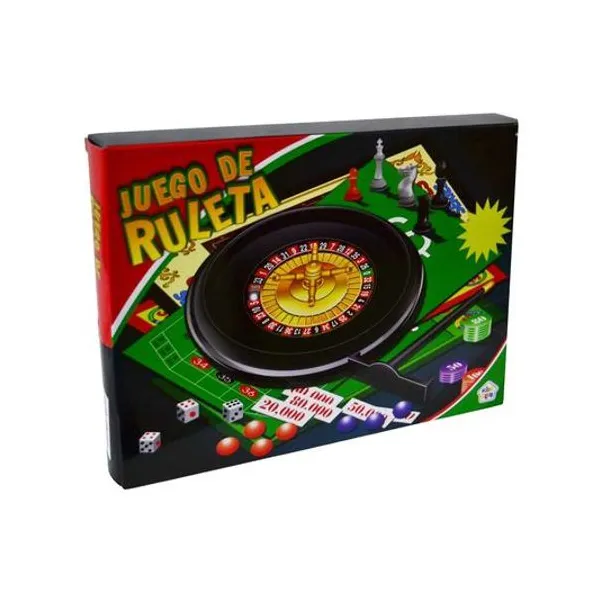 Juego ruleta con fichas en caja 26x19x4 cm