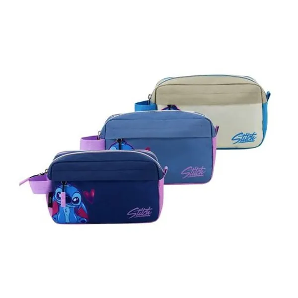 Cartuchera 3 cierres Disney Stitch 21x13x9 cm x unidad colores surtidos lsyd