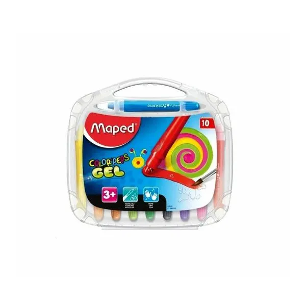 Crayón color peps de gel valija x10 unidades Maped