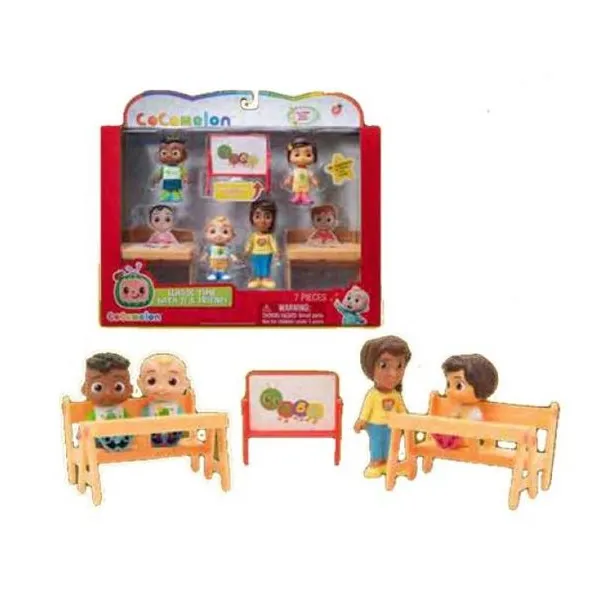 Cocomelon escuela incluye personajes cody, jj, niña y mrs appleberry