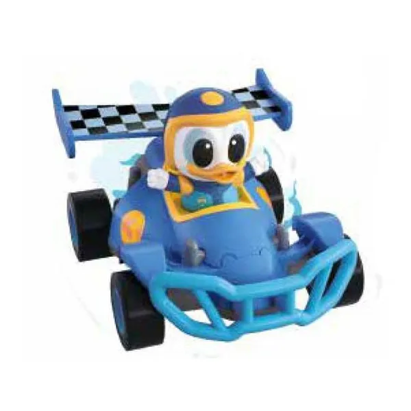 Disney on wheels - auto pequeño armable 10 cm - donald duck auto de carrera